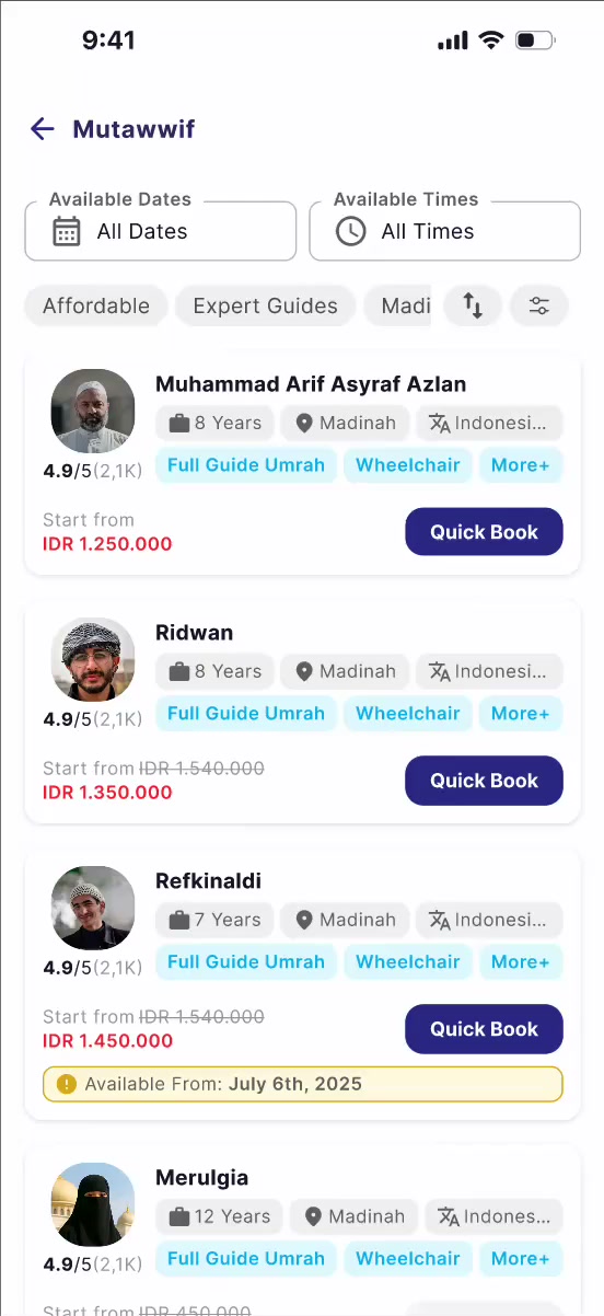 Perkhidmatan mutawwif Siiru dalam aplikasi